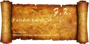 Faluba Karád névjegykártya